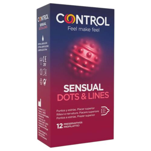 Control - bordázott, pontozott óvszer (12 db) 138666873 - Óvszer