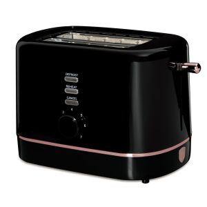 Berlinger Haus BH-9569 Black Rose Collection Toster, crno i ružičasto zlato, toster s 2 kriške s funkcijama odmrzavanja, podgrijavanja i otkazivanja - Toster i Mikser