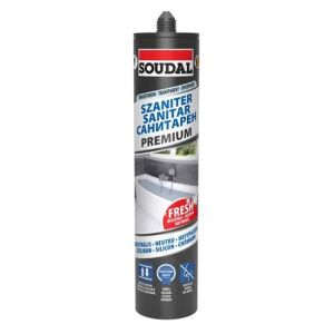 Soudal Premium Semleges Szaniter Szilikon - 280ml, Színtelen, Penészedésálló 138667634 - Soudal