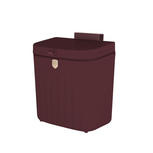 Berlinger Haus BH-8890 Leonardo Collection 7L Hanging Trash Can - Burgundy