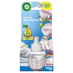 Air Wick Linen & White Orchid Scented Oil Refill, provides up to 120 days of fragrance - Air Freshener