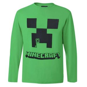 Tricou cu mânecă lungă Minecraft Creeper verde pentru copii - Minecraft Tricouri cu mânecă lungă pentru copii