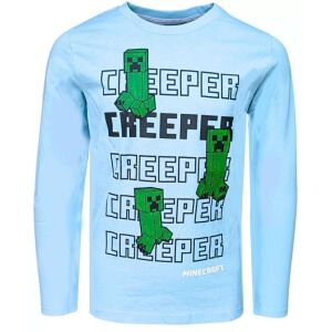 Tricou cu mânecă lungă Minecraft Creeper albastru pentru copii - Minecraft Tricouri cu mânecă lungă pentru copii