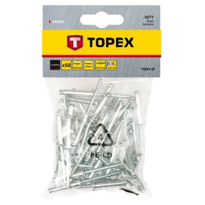 TOPEX Alumínium Popszegecs - 4.0x10mm, 50db 140752320 - Topex