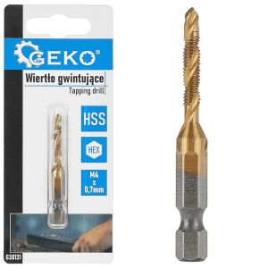 Burghiu HSS HEX pentru filetat, M3 x 0.7 mm, Geko G38131 138670520 - Geko Burghie