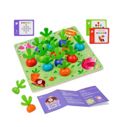 Fa memória játék gyerekeknek, fa répa párosító játék