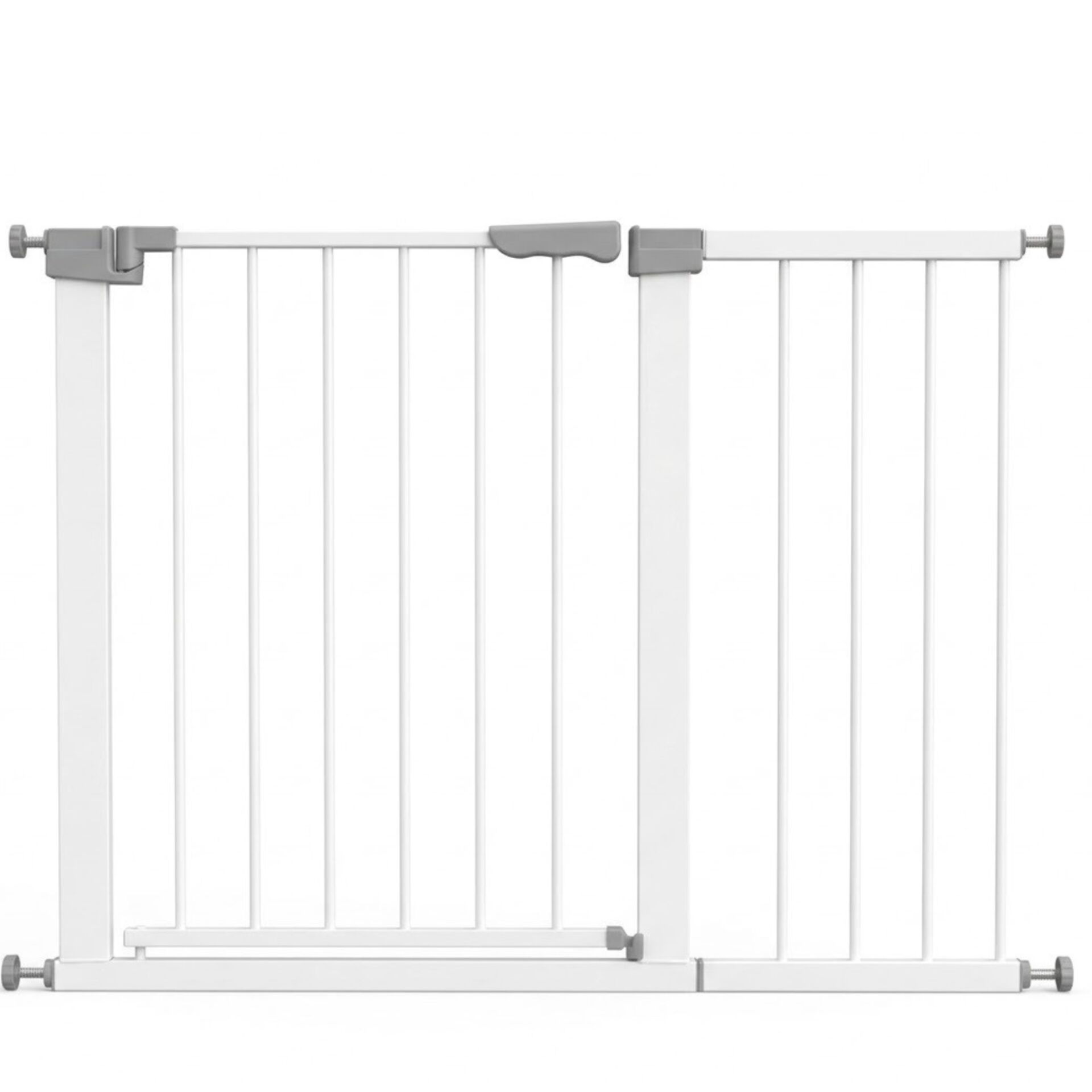 E-shop Nastaviteľná bezpečnostná mriežka Pepita 75 x 76-86 cm - bielo-sivá