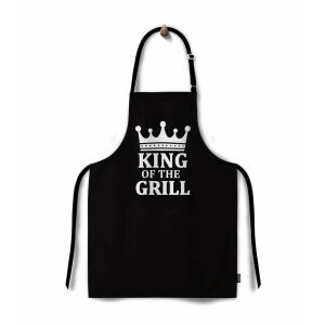 Domarex King of the Grill Fekete Konyhai Kötény - 65x75 cm