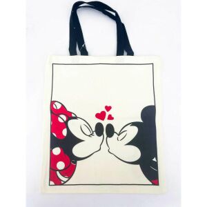 Mickey és Minnie Egér Bevásárlótáska - 38x43 cm, Poliészter