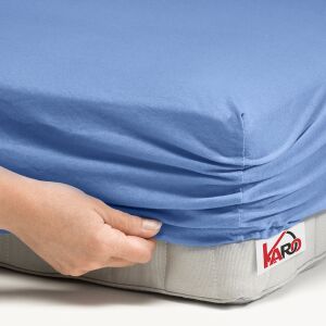 KARO Gumis Jersey Lepedő 70x140 cm - Kék