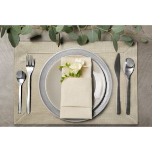 Eurofüggöny Bézs-Ezüst Alátét - 30x40 cm