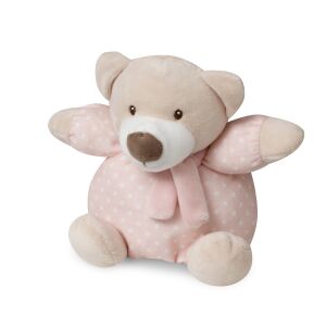 Interbaby Bézs-Rózsaszín Csörgő Plüssmackó - 20 cm