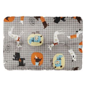 Pet Sense Kockás Kutyaágy - Szürke, 50x70 cm