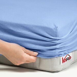 KARO Jersey Gumis Lepedő 70x140 cm - Kék