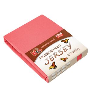 KARO Jersey Gumis Lepedő 60x120 - Málna