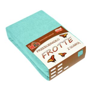 KARO Frottír Gumis Lepedő 60x120 cm - Menta