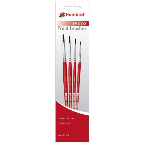 Humbrol Evoco Ecsetkészlet - 0, 2, 4 & 6 Méretek - Makettfestéshez 138676044