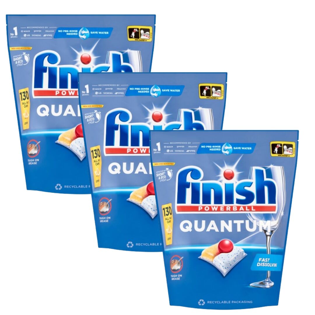 E-shop Finish Quantum All in 1 Lemon Kapsule do umývačky riadu 3x130ks +...