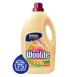 Woolite Keratin Therapy Fruity detergent lichid pentru rufe colorate, 4.5L, 75 spălări - Gel de spălare