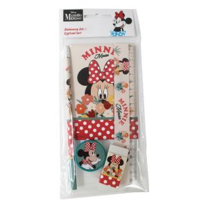 Disney Minnie Virágos Írószer Szett - 5 darabos, Iskolai készlet - Írószer szett