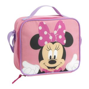 Szögletes nézet a Disney Minnie Mouse rózsaszín uzsonnás táskáról - Uzsonnás táska