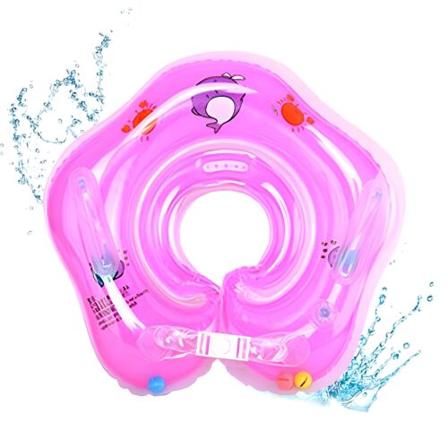 Teno Baby rózsaszín nyakúszó fehér alapon