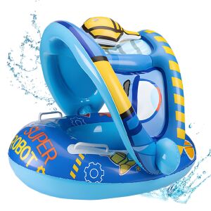 Teno baba úszógumi napernyővel, fehér háttérrel - Úszógumi