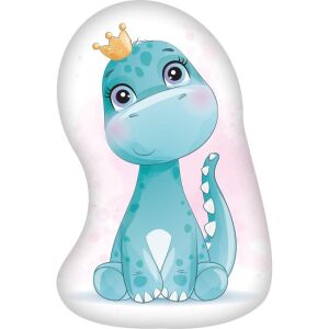 Dinoszaurusz Koronás Díszpárna - Aranyos Rajzfilm Dínó Párna Gyerekeknek - Díszpárna