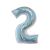 Holografikus Ezüst 2-es Szám Fólia Lufi - 76 cm 141952420