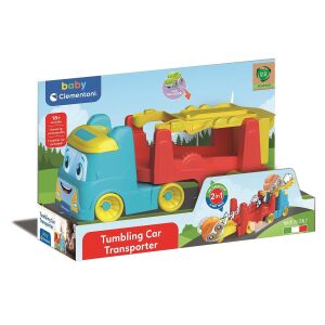 Clementoni - Színes Bukfencező Autószállító 2 az 1-ben - Kisautóval