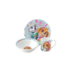 Mancs Őrjárat Lányok Porcelán Étkezőkészlet - Tányér, Tálka, Bögre - Mancs Őrjárat