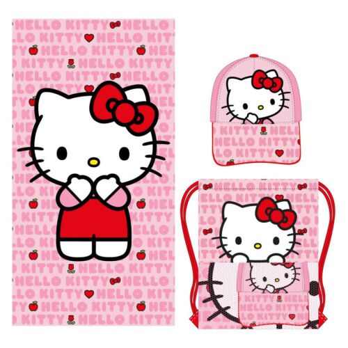 Hello Kitty törölköző, tornazsák és baseball sapka szett - Cerdá