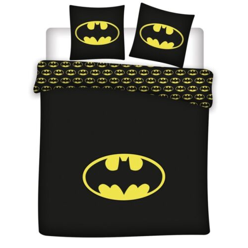 Batman Kétszemélyes Ágyneműhuzat - Fekete Microfibre Paplanhuzat és Párnahuzatok