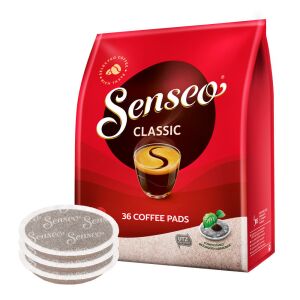 Senseo Classic kávépárnák, 36 darabos kiszerelés, lágy és kiegyensúlyozott íz - Kávépárna & Kávékapszula