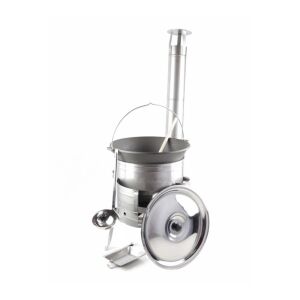 Bográcsozó Szett - 36cm Rozsdamentes Ház, 10.8L Öntöttvas Bogrács - 10 részes 138703698 - Üst & üstház