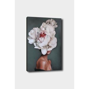 Virágos Nő Vászonkép - 50x70 cm, Modern Fali Dekoráció