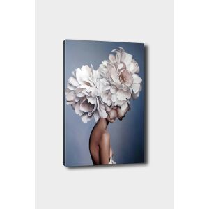 Virágos Nő Vászonkép - Modern Portré - 50x70 cm
