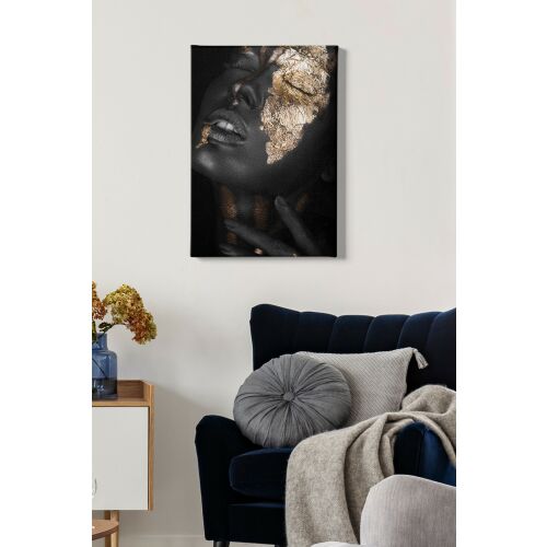 Arany Fóliás Női Portré Vászonkép - 50x70 cm 138704159