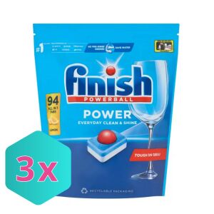 Finish Power Lemon Mosogatótabletta - 282 db (3 x 94 db) 138704819 - Gépi mosogatás