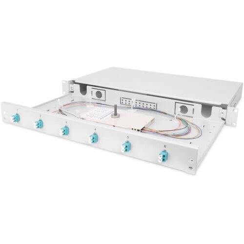 Digitus 1U Optikai Szál Splice Box - 6x LC DX OM3 138705597