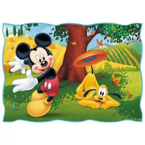 Scenă puzzle Trefl Mickey Mouse și Pluto - Trefl Puzzle