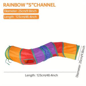 Macska Alagút Játék - Interaktív, Összecsukható, Többszínű 147144990 - Állattartás