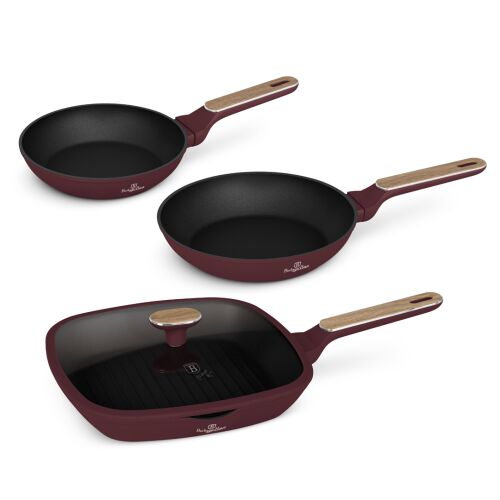 Berlinger Haus Leonardo Nordic Collection Set tava od 4 dijela - Bordo, Drvo