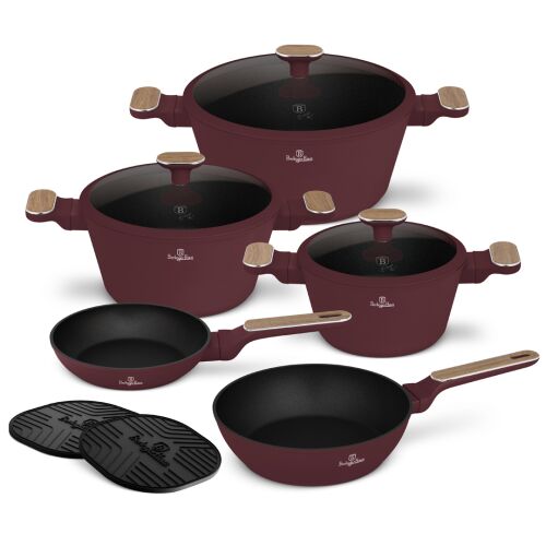 Berlinger Haus Leonardo Nordic Collection 10-dijelni Set Posuđa - Bordo, Drvo
