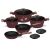 Berlinger Haus Leonardo Nordic Collection 10-Piece Burgundy Cookware Set