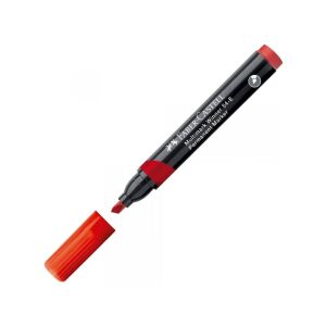 Faber-Castell Permanent Marker - Piros, Vágott Heggyel 138717535 - Marker
