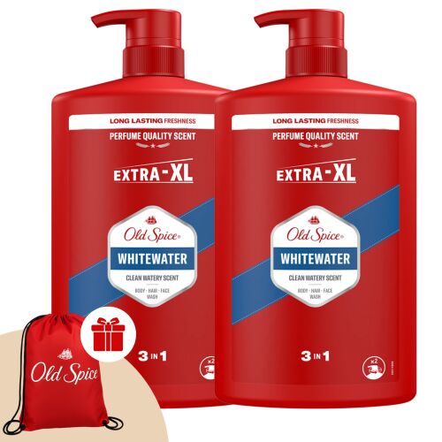 Old Spice Whitewater 3in1 Șampon, Gel de duș și Sac de sport cadou