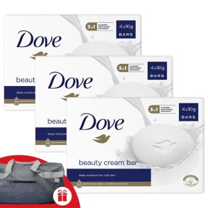 Dove Beauty Cream Bar Cream Soap Original 12x90g + Torba sportowa Dove w prezencie 138719496 - Dove