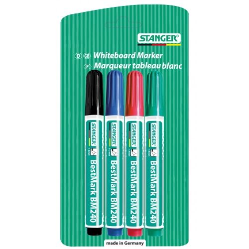 STANGER BestMark BM240 Fehér Tábla Marker Készlet - 4 db, 1-3mm 138720381
