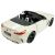 Pohľad zozadu z uhla na biele Rastar 1:14 mierka BMW Z4 Roadster diaľkovo ovládané auto